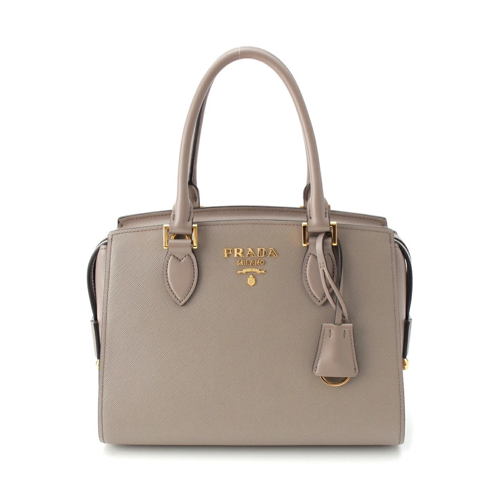 Prada Saffiano Handbag Beige Cream
